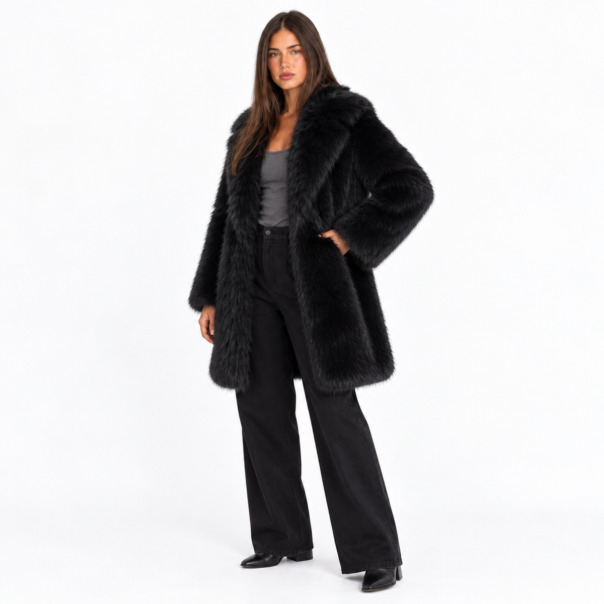Women’s Shaggy Faux Fur Coat