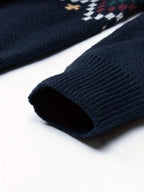Men’s Fair Isle Jacquard Knit Crew Neck Sweater