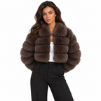 Women’s Cropped Faux Fur Jacket