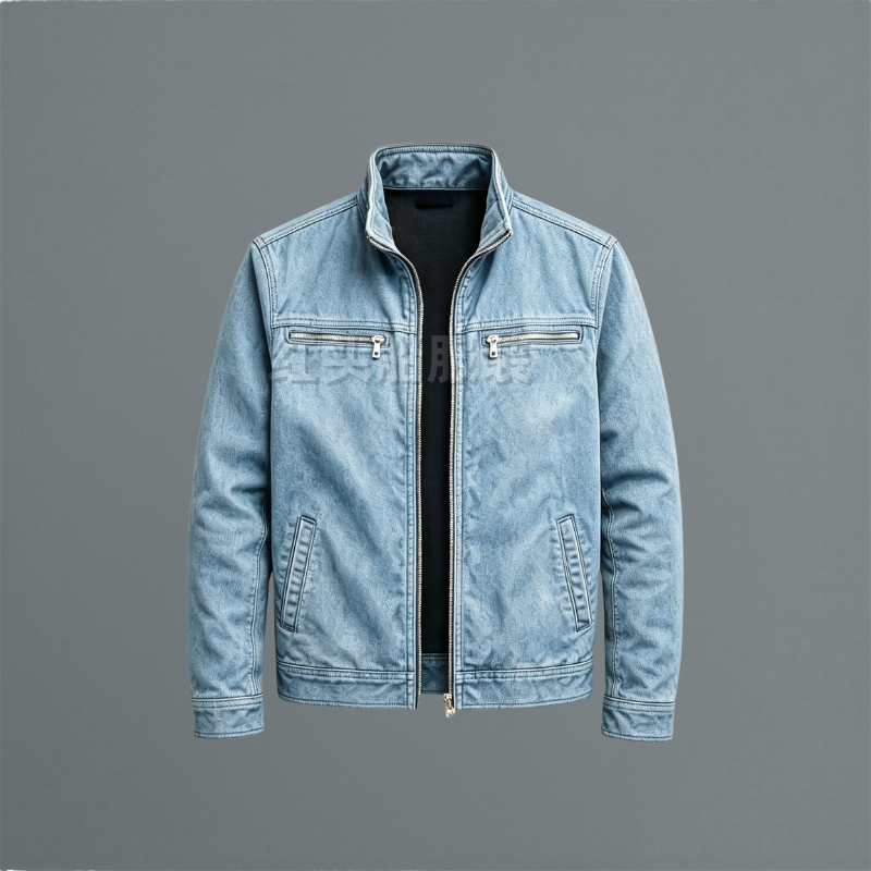 Men's Zip-Up Stand Collar Utility Jacket