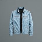 Men's Zip-Up Stand Collar Utility Jacket