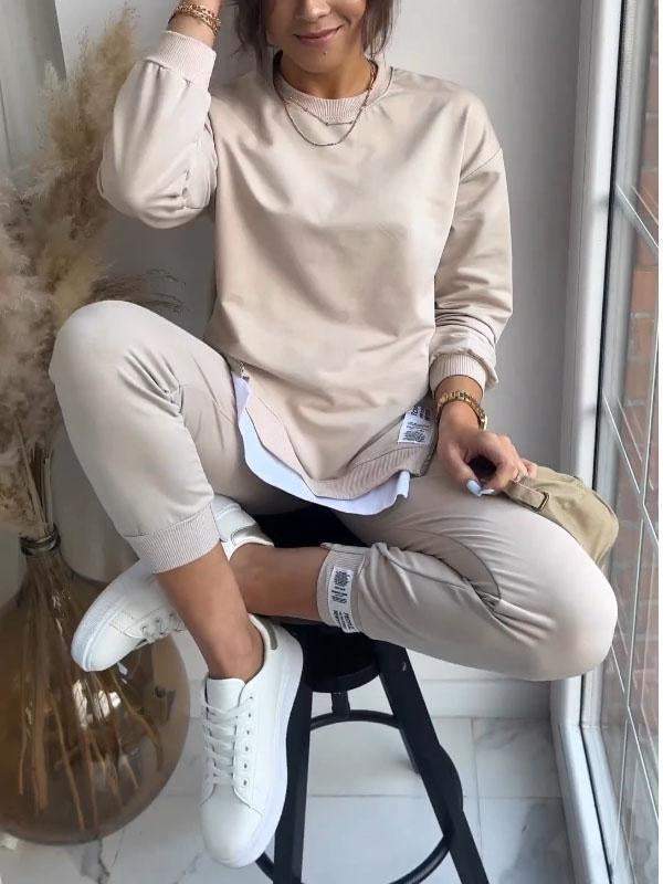 Women’s Two-Piece Side Zip Sweatshirt and Jogger Lounge Set