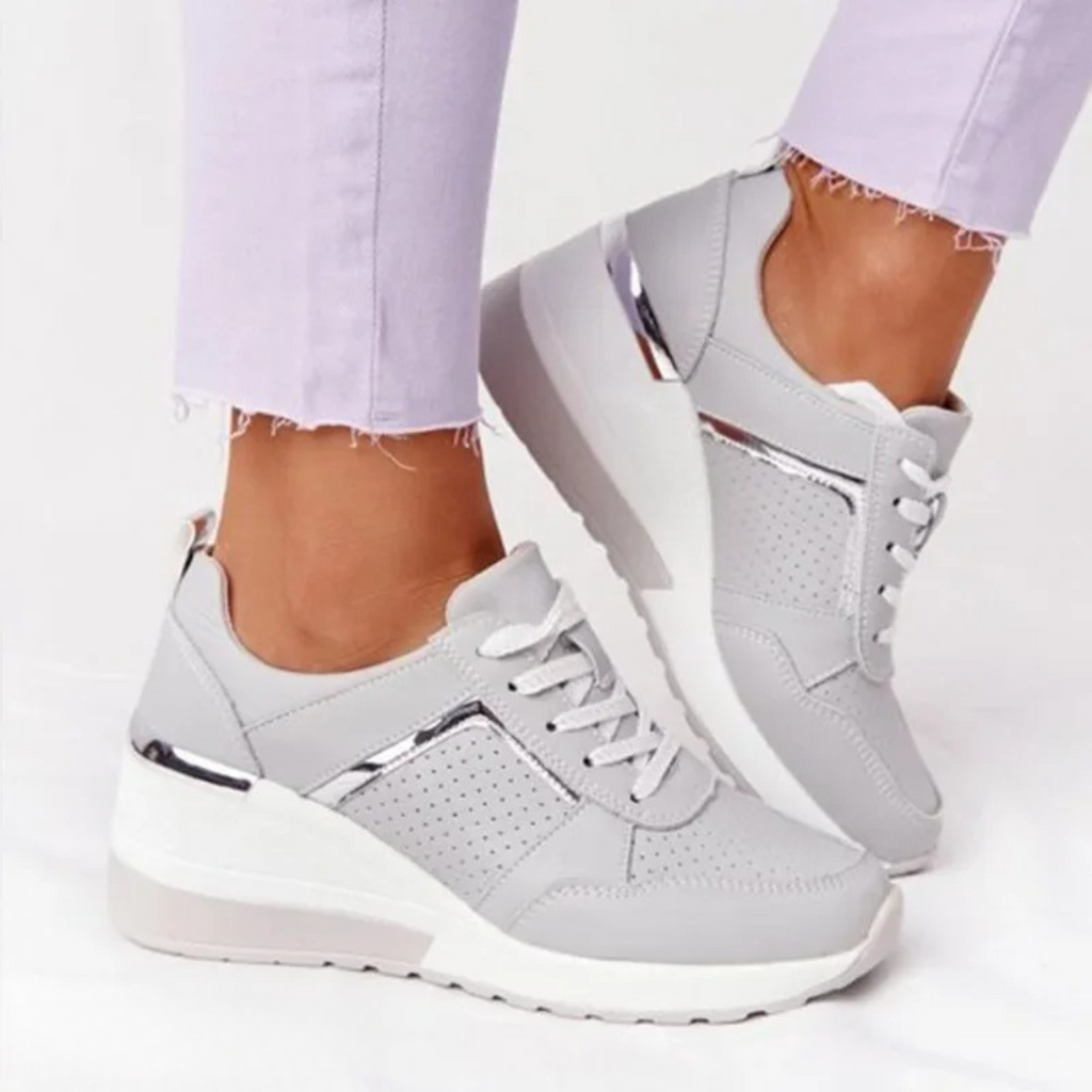 Women's Perforated Wedge Sneakers
