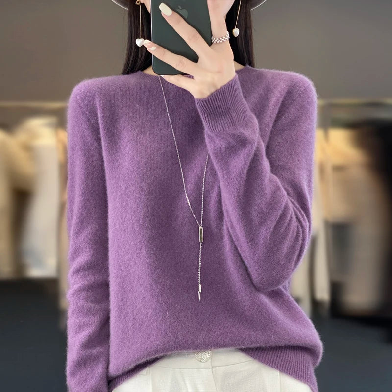 Women's Mock Neck Soft Knit Pullover Sweater