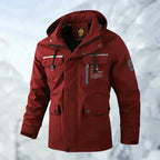 Men's Multi-Pocket Utility Windbreaker Jacket