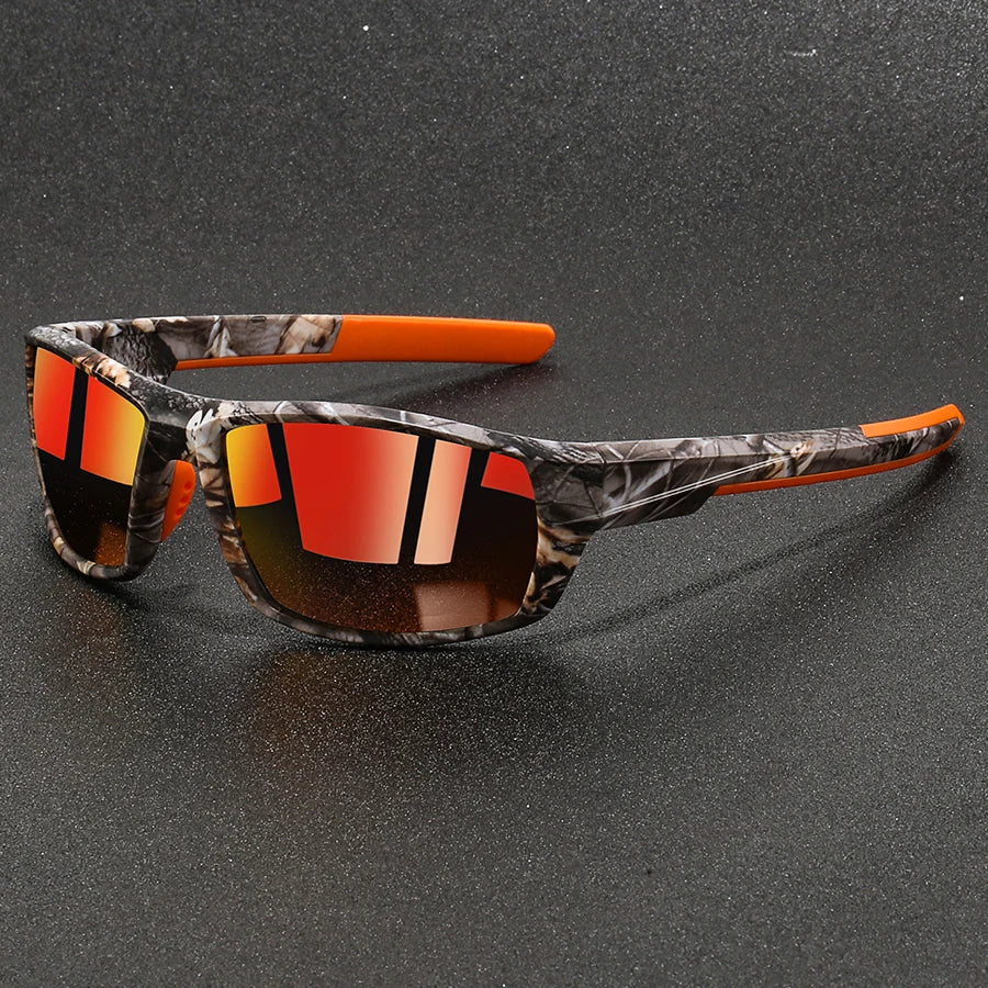 Men's Camo Sport Mirrored Lens Sunglasses