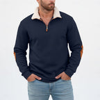 Men's Sherpa Collar Quarter-Zip Pullover Sweatshirt