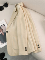 Women's Textured Single-Button Blazer