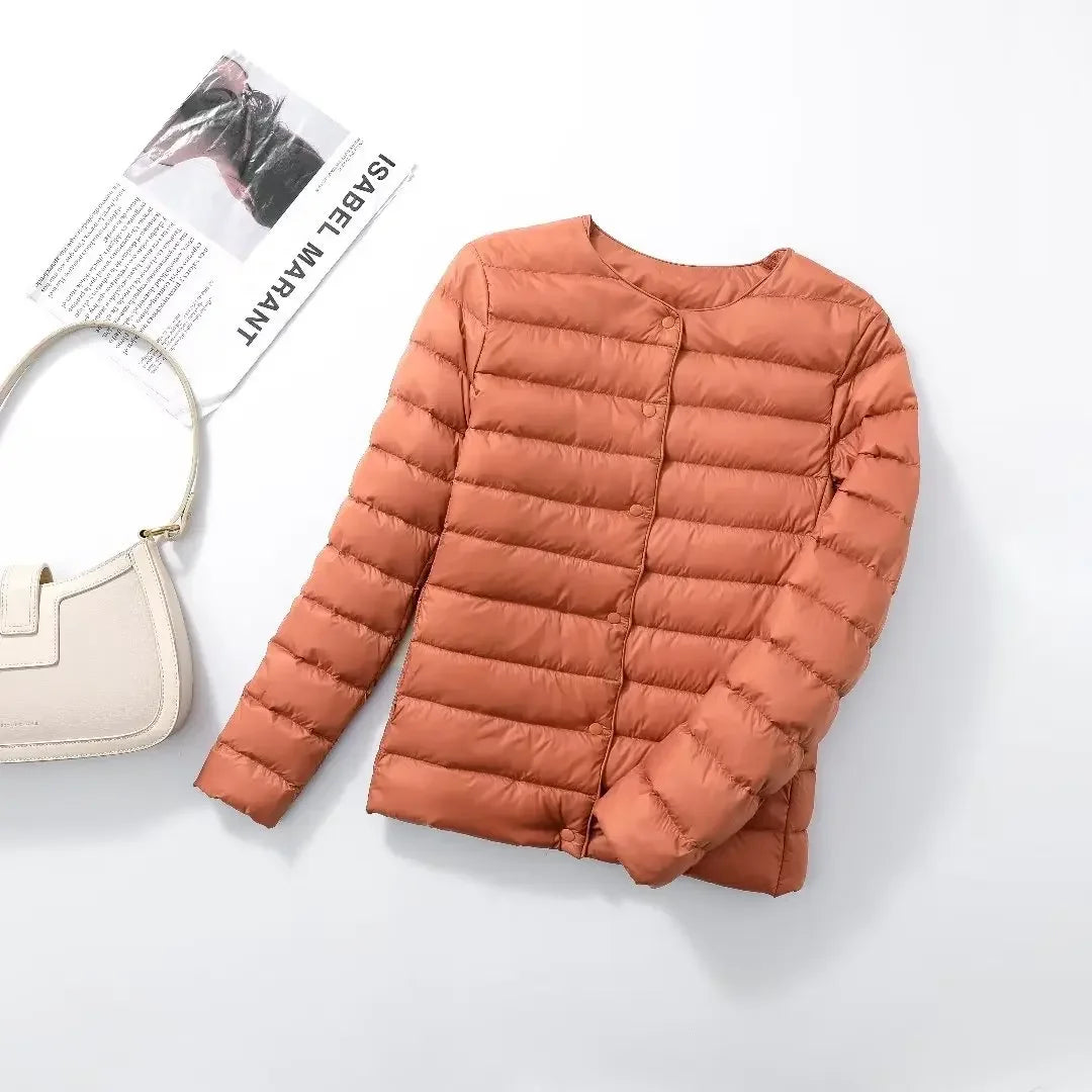 Women’s Lightweight Collarless Quilted Puffer Jacket