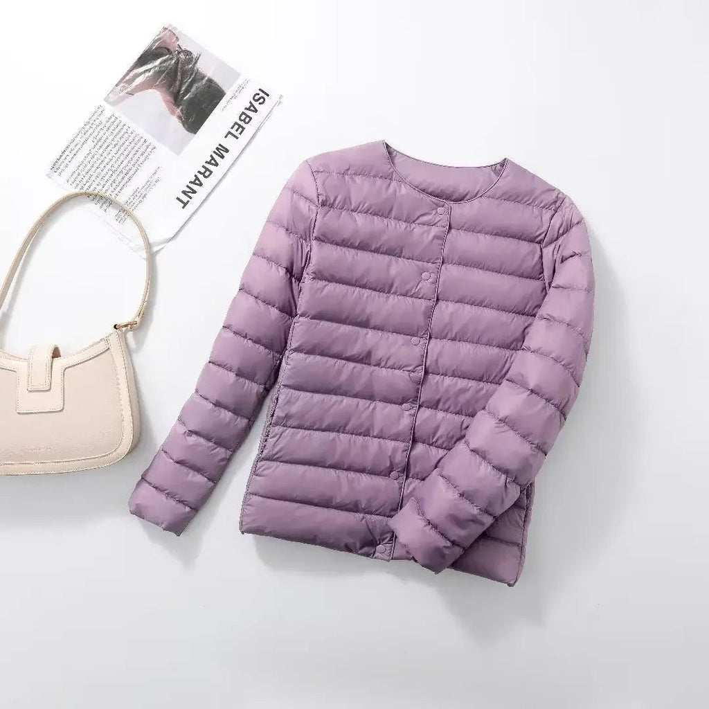 Women’s Lightweight Collarless Quilted Puffer Jacket