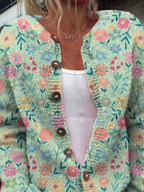 Women's Button-Front Knit Cardigan