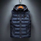 Men’s Hooded Quilted Puffer Gilet with Zip Pockets