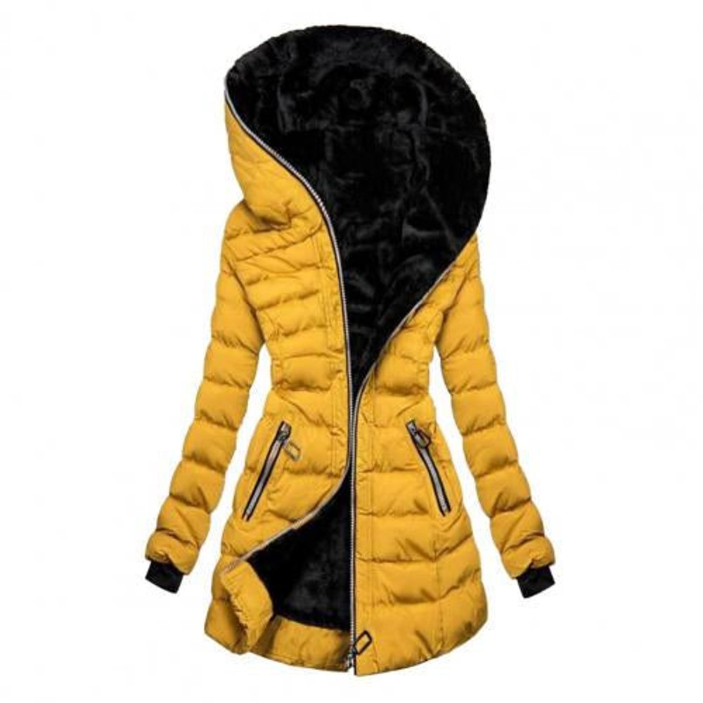 Women’s Plush Lined Hooded Quilted Puffer Coat