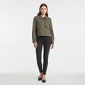 Women’s Cropped Snap-Button Jacket