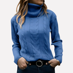 Women’s Cable Knit Turtleneck Sweater