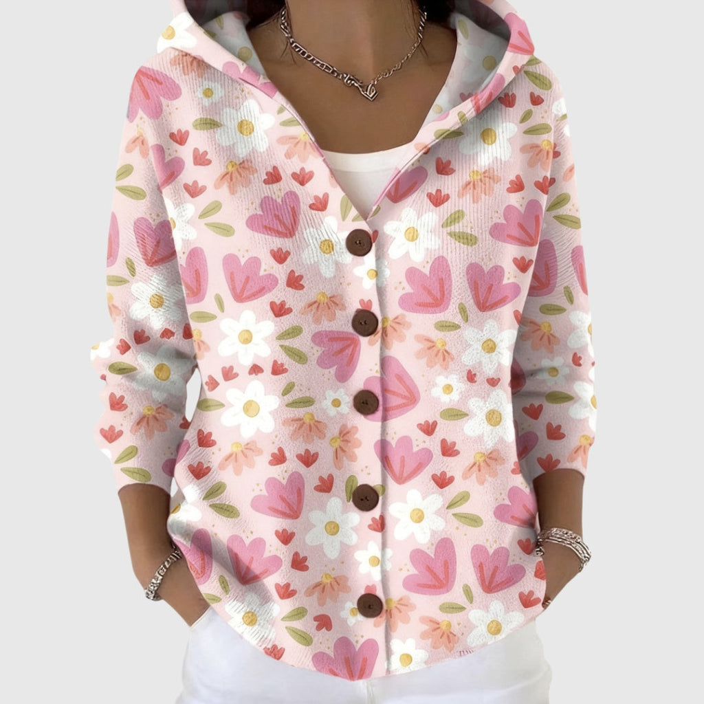 Women's Colorblock V-Neck Button-Front Cardigan