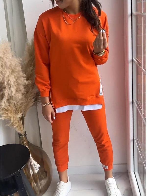 Women’s Two-Piece Side Zip Sweatshirt and Jogger Lounge Set