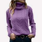 Women’s Cable Knit Turtleneck Sweater