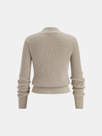 Women’s Ribbed Knit Scarf Neck Cardigan