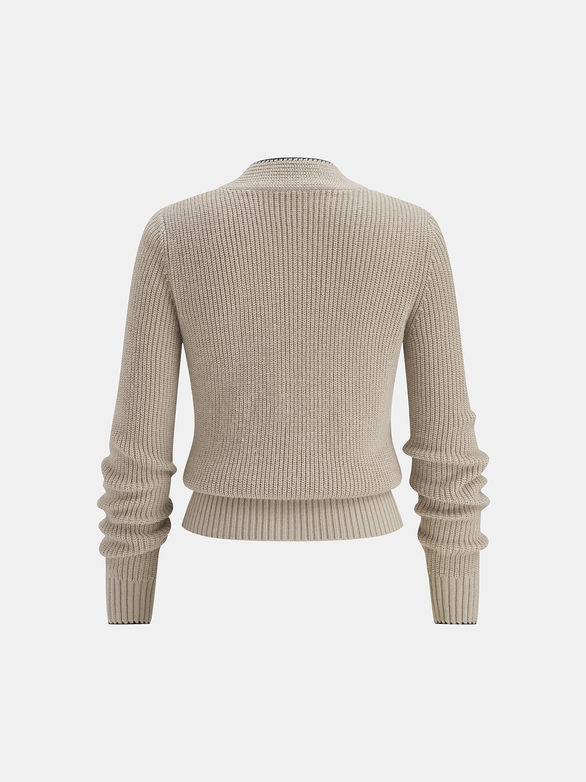 Women’s Ribbed Knit Scarf Neck Cardigan