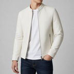 Men’s Croc-Embossed Faux Leather Racer Jacket