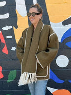 Women’s Blanket Stitch Scarf Jacket