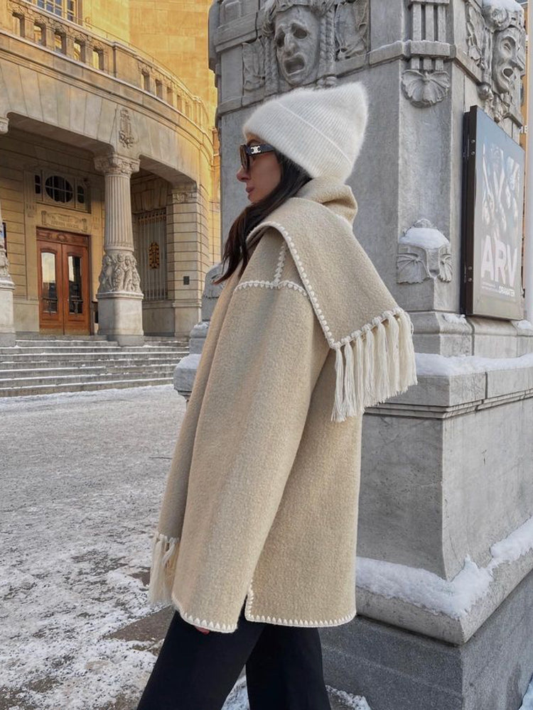 Women’s Blanket Stitch Scarf Jacket