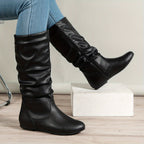 Women's Slouchy Knee High Flat Boots