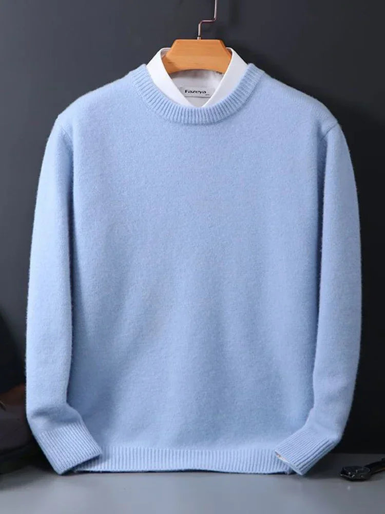Men's Mock Neck Soft Knit Pullover Sweater