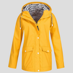 Women's Hooded Zip-Up Waterproof Rain Jacket