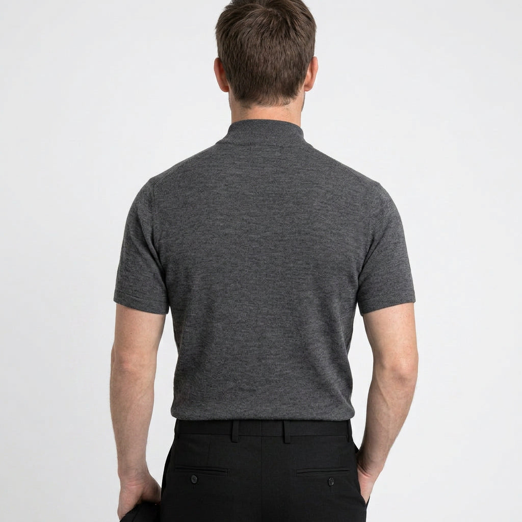 Men’s Short Sleeve Mock Neck T-Shirt