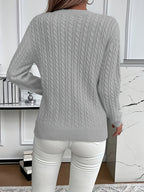 Women’s Classic Cable Knit Mock Neck Sweater