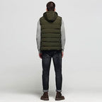 Men’s Hooded Quilted Puffer Gilet with Zip Pockets