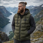 Men’s Hooded Quilted Puffer Gilet with Zip Pockets