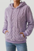 Women’s Textured Plush Fleece Pullover Hoodie