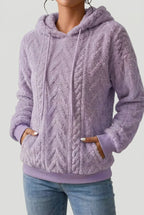 Women’s Textured Plush Fleece Pullover Hoodie
