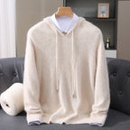 Men's Soft Knit Drawstring Hooded Sweater