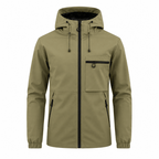 Men’s Hooded Technical Outdoor Jacket with Zip Chest Pocket