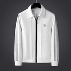 Men's Full-Zip Collared Tracksuit with Side Stripe Detail