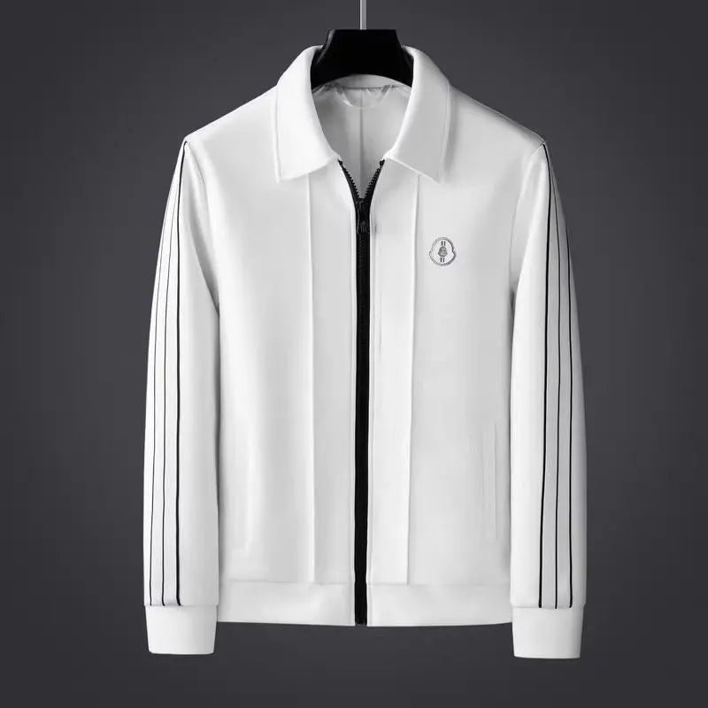 Men's Full-Zip Collared Tracksuit with Side Stripe Detail