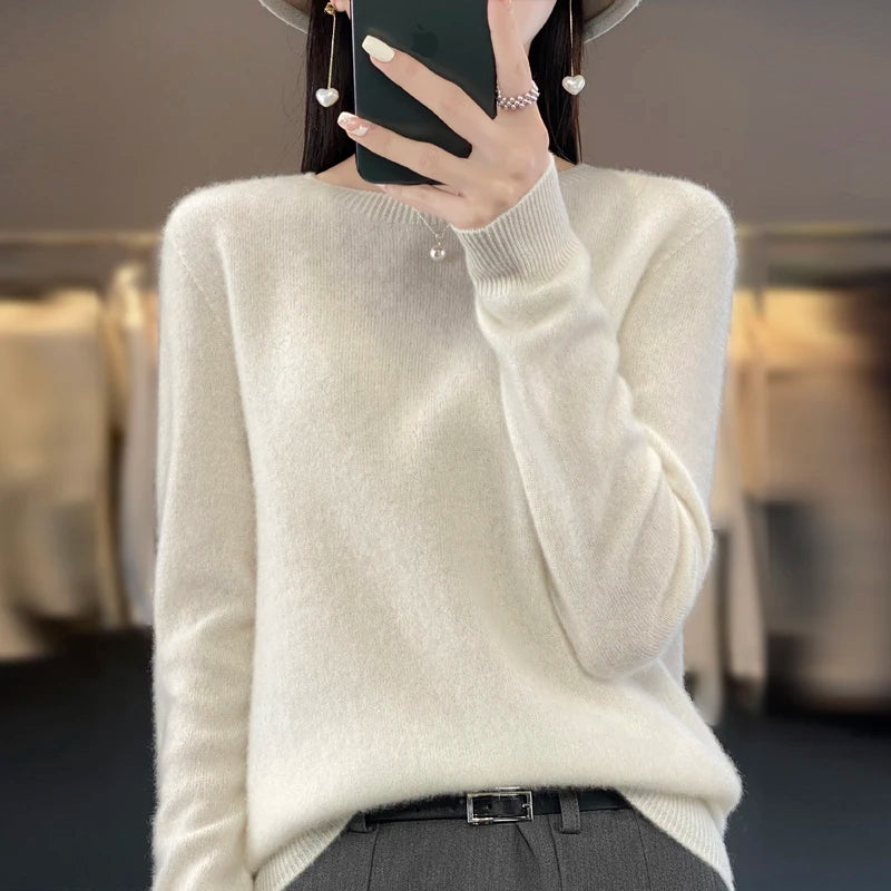 Women's Mock Neck Soft Knit Pullover Sweater