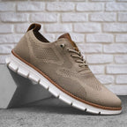 Men's Breathable Knit Lace-Up Oxford Sneakers