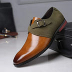 Men's Two-Tone Monk Strap Formal Dress Shoes