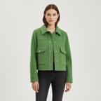 Women’s Cropped Snap-Button Jacket