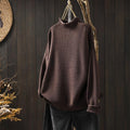 Women's Relaxed Textured Knit Mock Neck Sweater