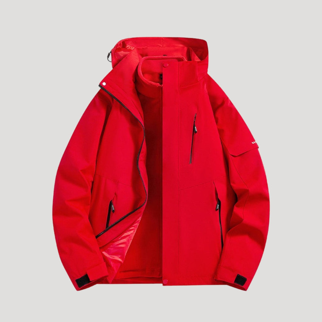 Women’s Colour Block Fleece Lined Hooded Outdoor Jacket