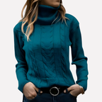 Women’s Cable Knit Turtleneck Sweater