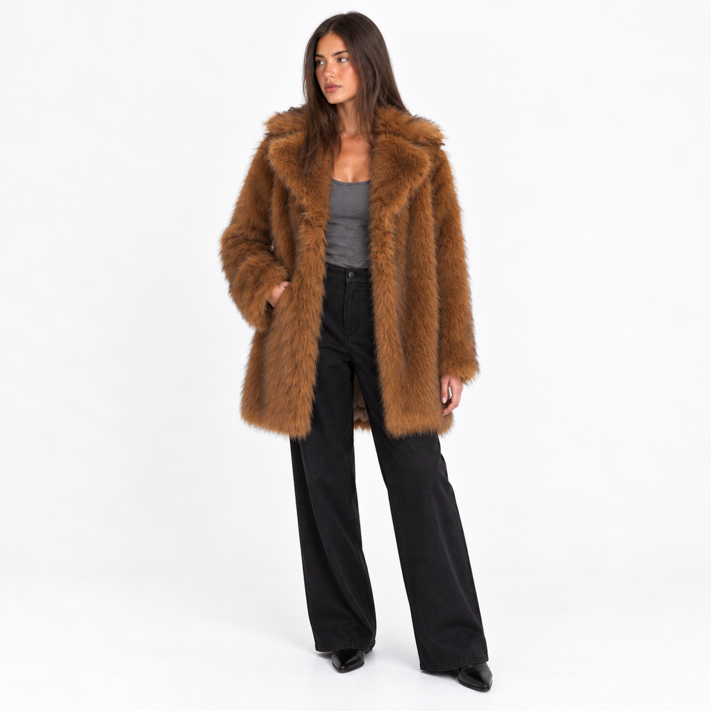 Women’s Shaggy Faux Fur Coat