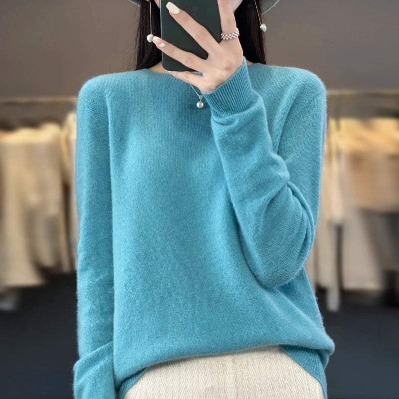 Women's Mock Neck Soft Knit Pullover Sweater