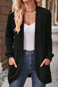 Women’s Ribbed Chenille Knit Open-Front Cardigan